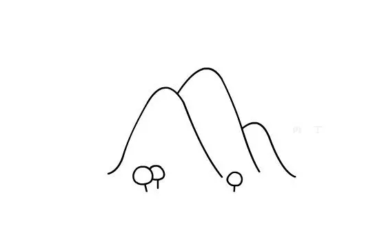山怎么画简单好看,简笔画大山怎么画图1