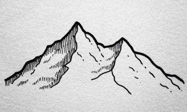 山怎么画简单好看,简笔画大山怎么画图3