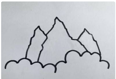 山怎么画简单好看,简笔画大山怎么画图7